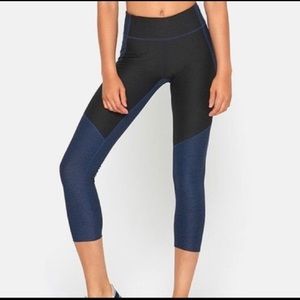 Outdoor Voices Blue two tone leggings